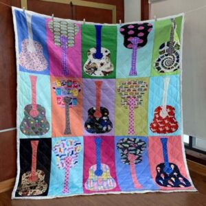 Colorful Guitar Quilt Blanket Tt99  Quilt